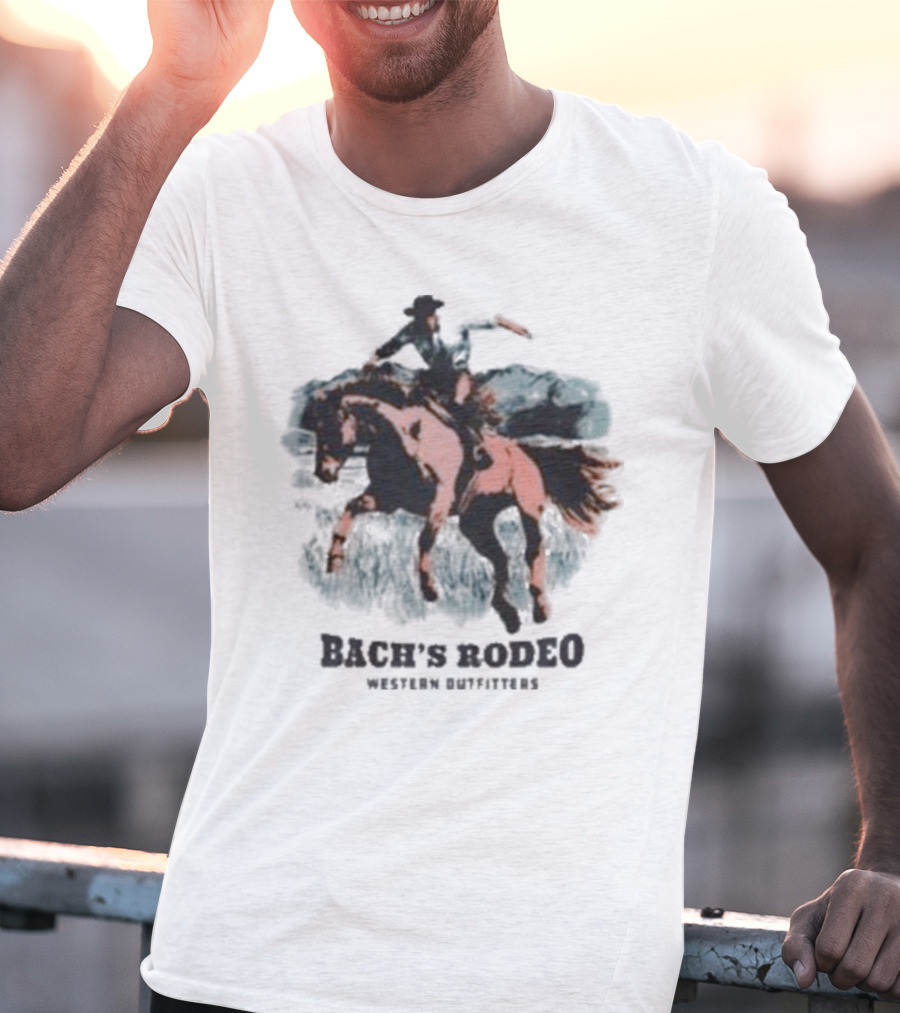 Bach’s Rodeo Western Outfitters Cowboy Horse Adventure T-Shirt