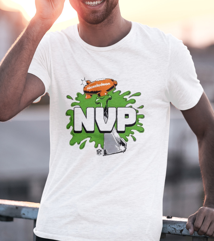 Joe Burrow Nickelodeon NVP Green Slime Trophy NFL Blimp T-Shirt