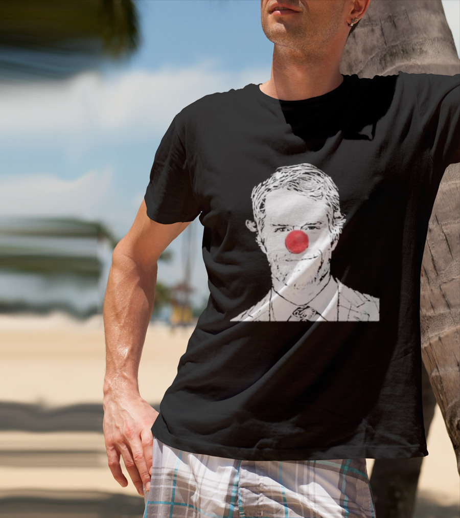 Bleed Philly Greg Olsen Clown Portrait With Red Nose T-Shirt