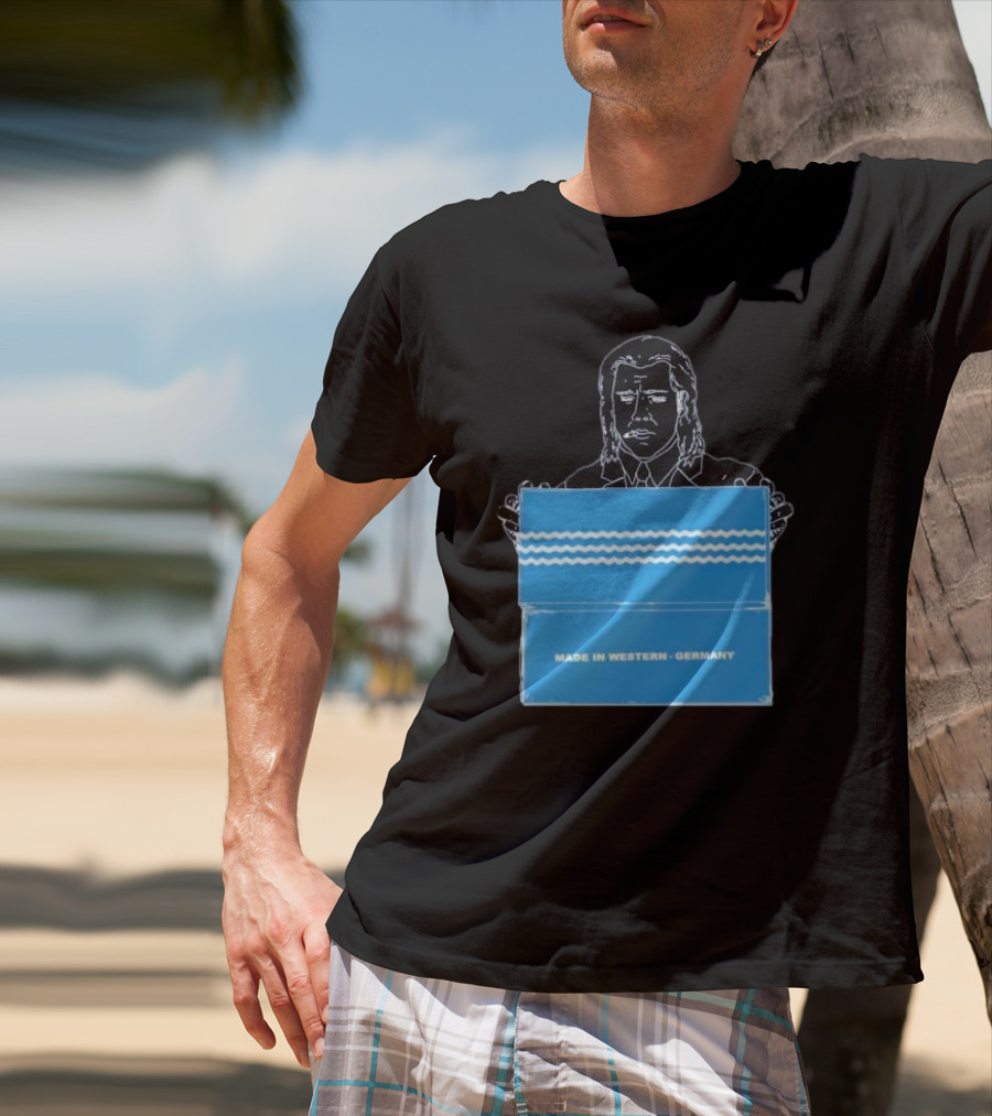 Made In Western Germany Pulp Fiction Blue Box Holder T-Shirt