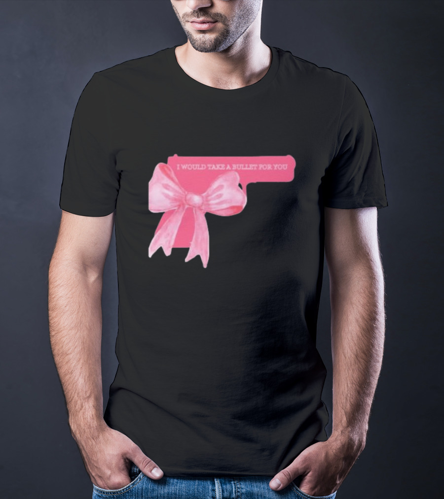 Madison Beer Type Merch Pink Gun Bow I Would Take A Bullet For You T-Shirt