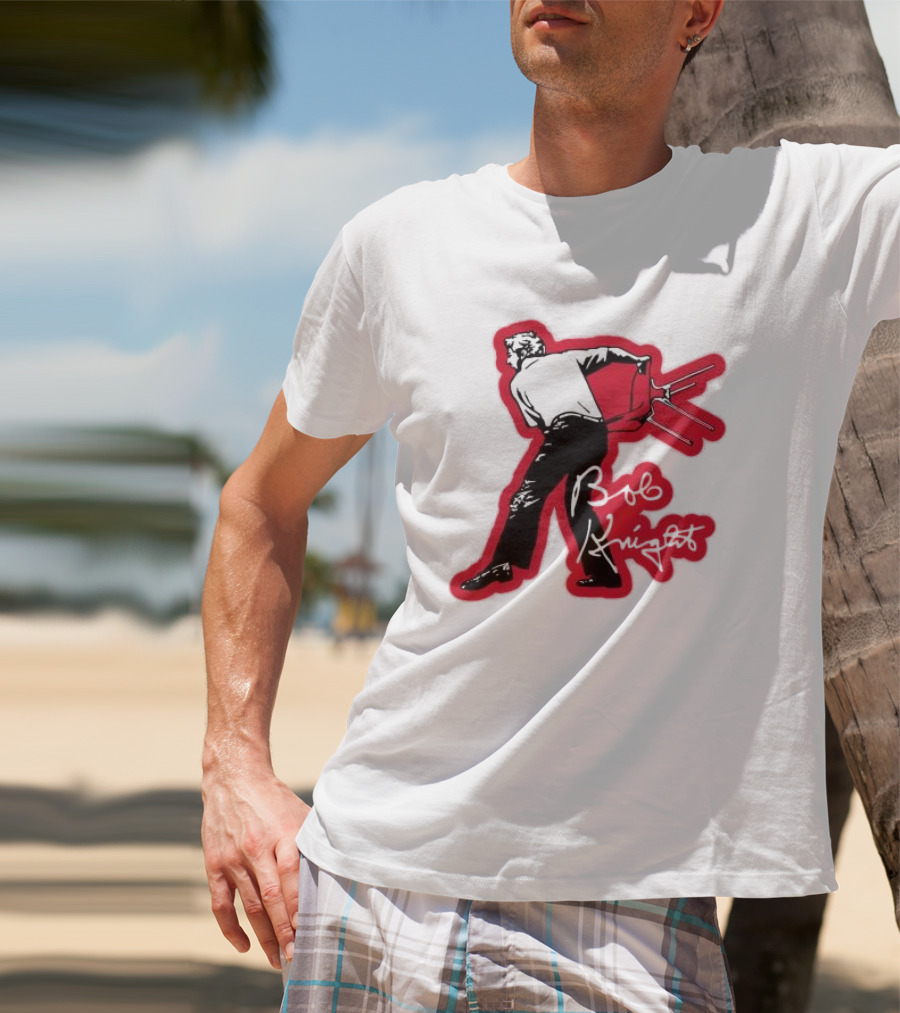 Bob Knight Throwing Chair Basketball Iconic Moment T-Shirt