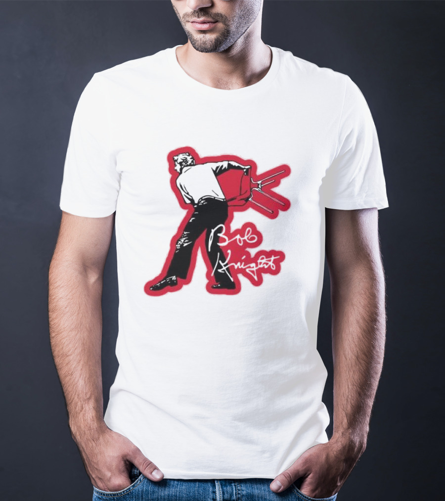 Bob Knight Throwing Chair Basketball Iconic Moment T-Shirt