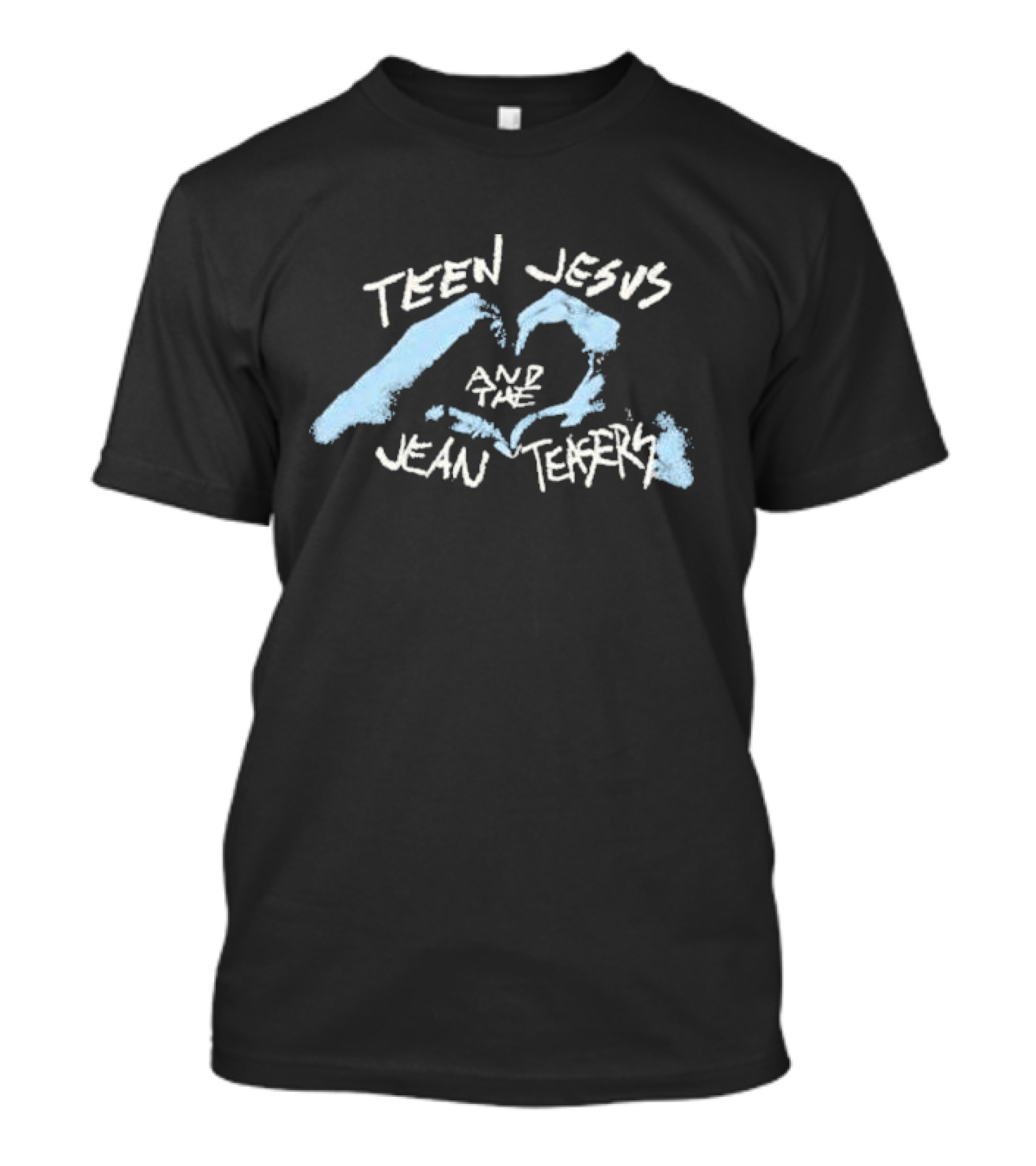Teen Jesus And The Jean Teasers Blue Heart Gesture T-Shirt