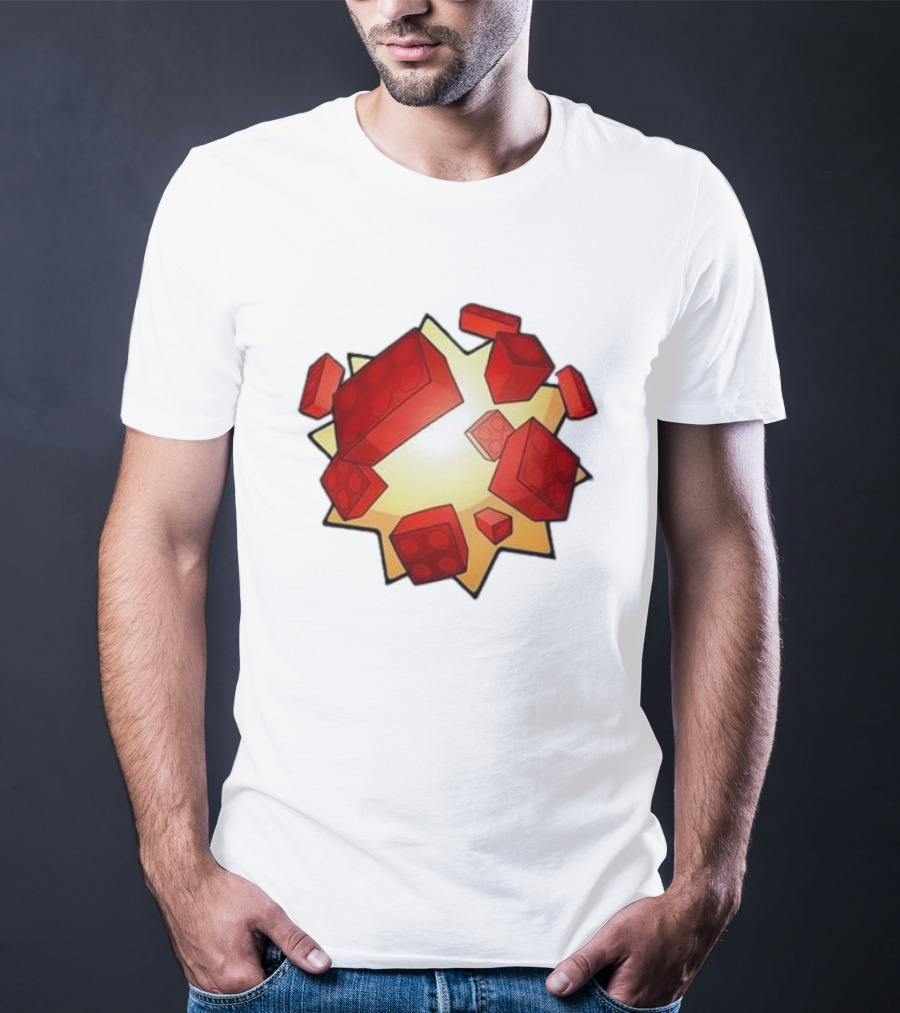 Unusual Worldwide Bloxxer Exploding Red Brick T-Shirt