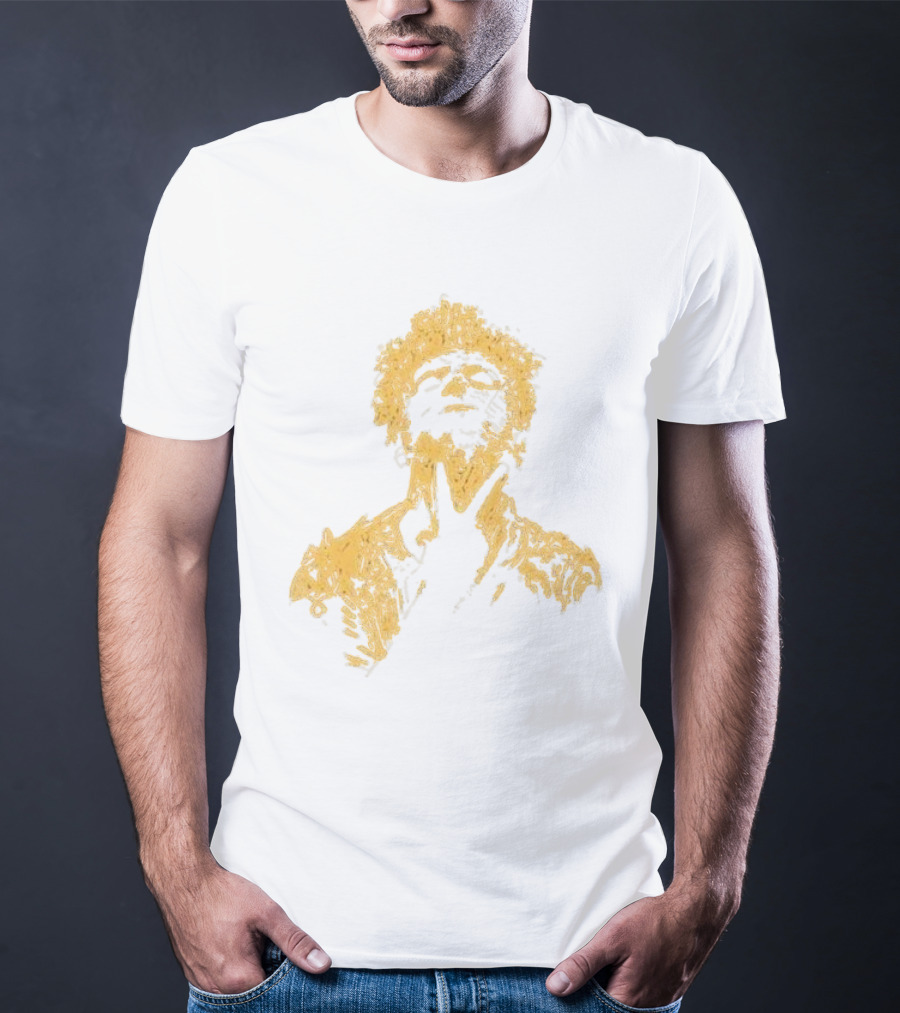Anthony Green California Fire Relief Fund Charity Portrait Yellow Sketch T-Shirt