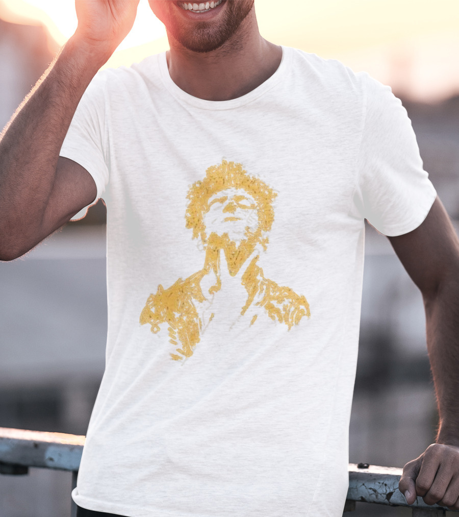 Anthony Green California Fire Relief Fund Charity Portrait Yellow Sketch T-Shirt