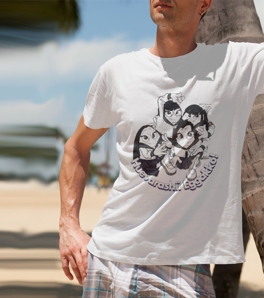 Huevarashii Eggakko Funny Cartoon Characters T-Shirt