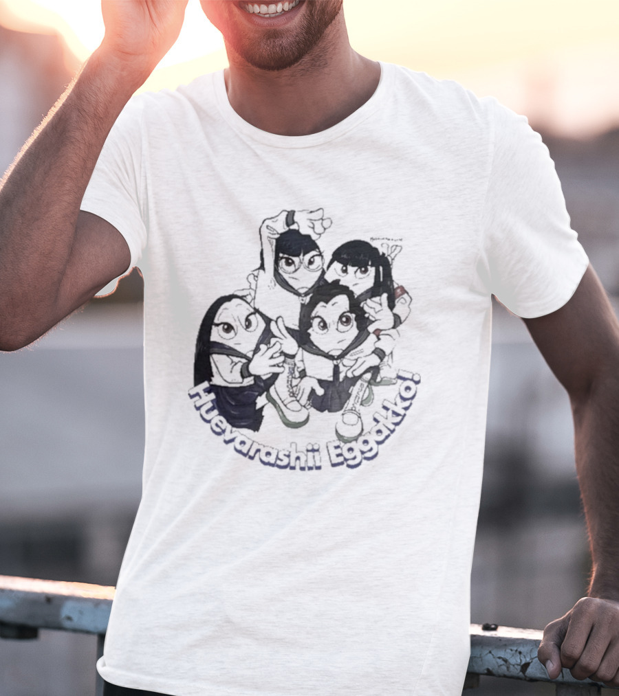 Huevarashii Eggakko Funny Cartoon Characters T-Shirt