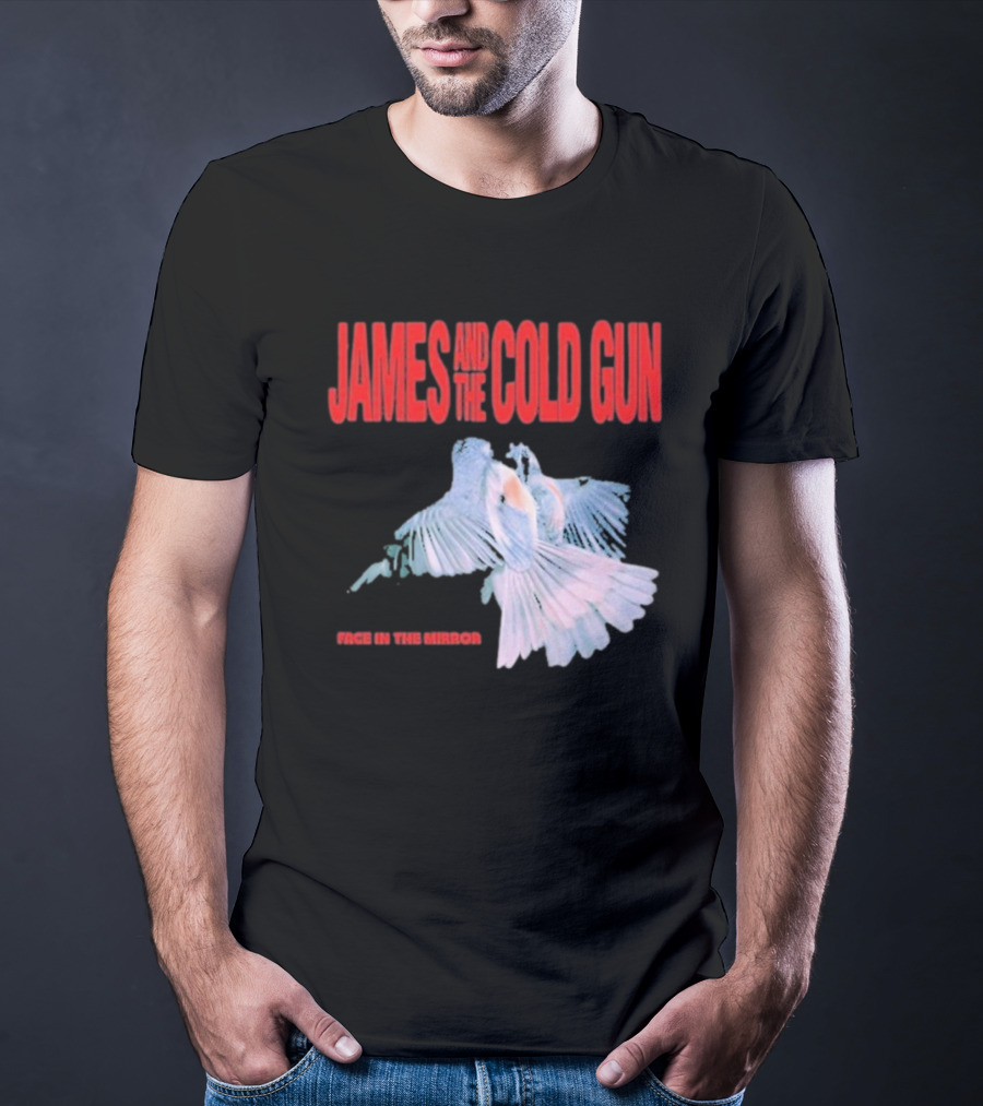 James And The Cold Gun Face In The Mirror Birds Image T-Shirt