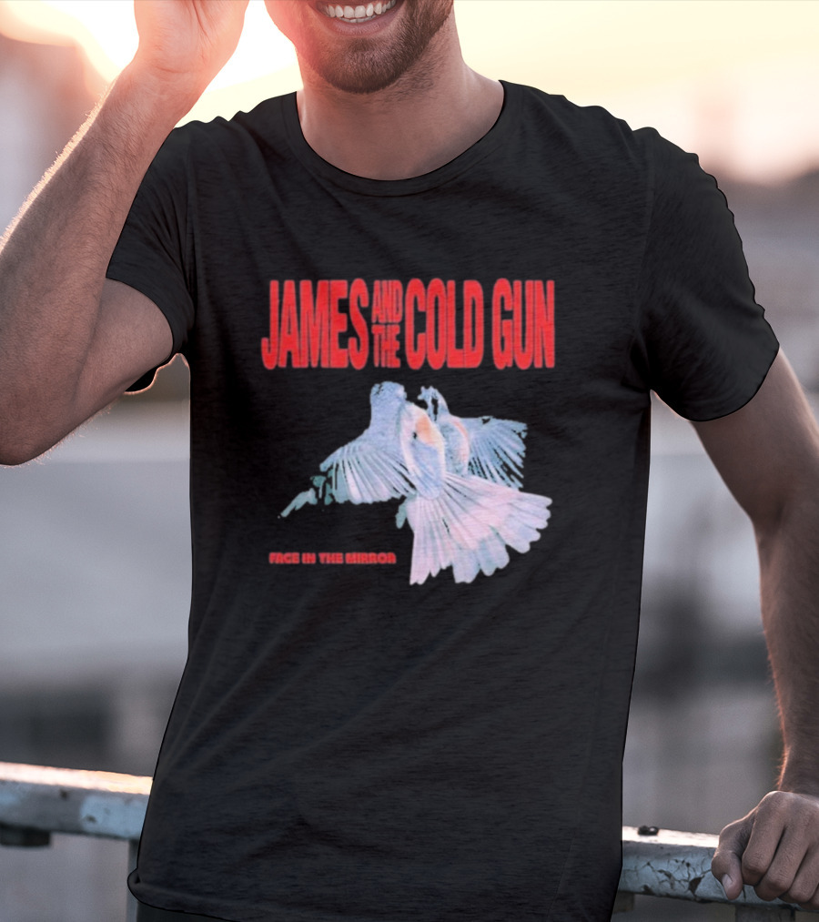 James And The Cold Gun Face In The Mirror Birds Image T-Shirt