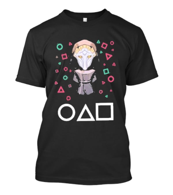 Viktor Arcane Squid Game Front Man Mask Symbols T-Shirt