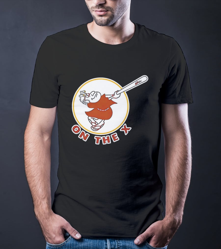 San Diego Padres Swinging Friar Mascot On The X T-Shirt