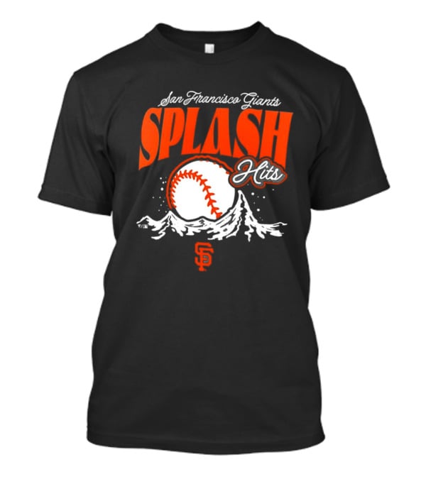 San Francisco Giants Splash Hits Baseball Waves And Number 9 T-Shirt
