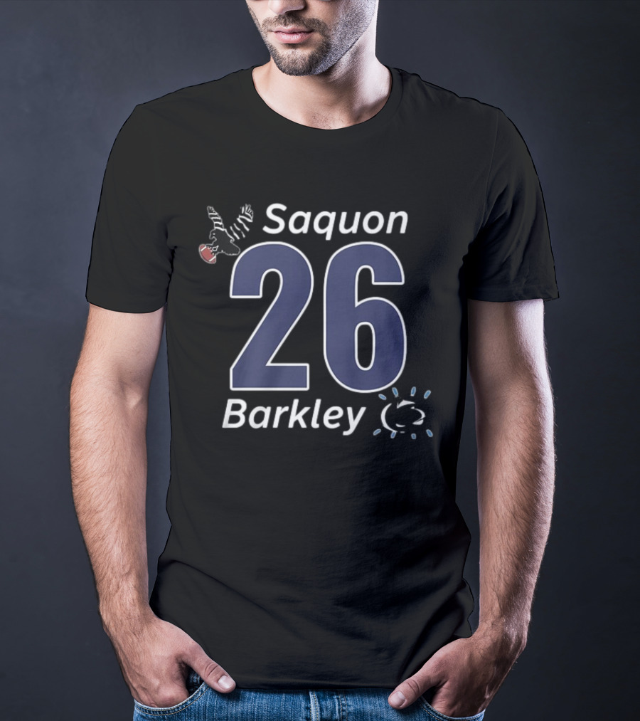 Saquon Barkley 26 Eagle Pen Stat Football Theme T-Shirt