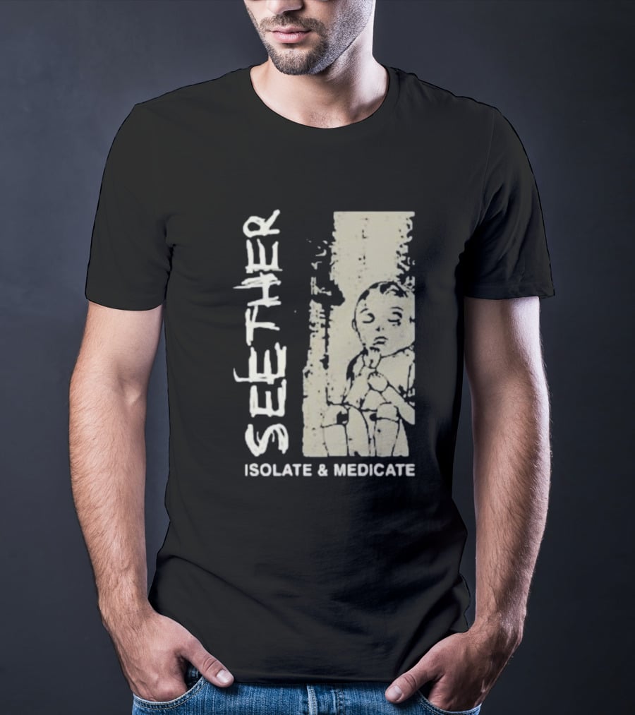 Seether Isolate And Medicate Grunge Child Sketch T-Shirt