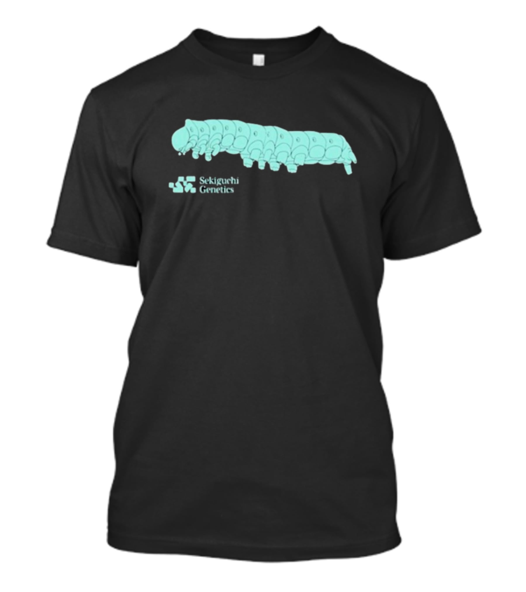 Sekiguchi Genetics Cartoon Caterpillar Image T-Shirt