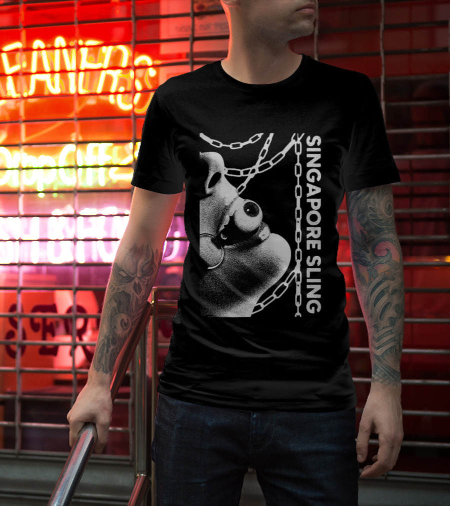 SINGAPORE SLING Mask Chains Artwork T-Shirt