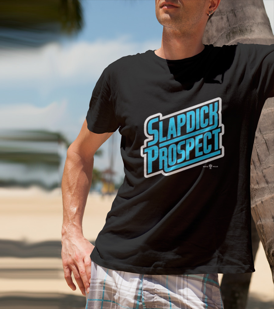 Slapdick Prospect Blue Bold Text T-Shirt