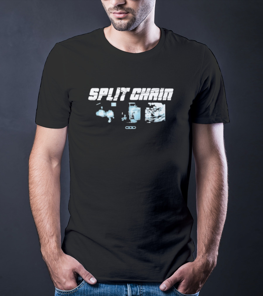 Split Chain Motionblur Exploring Futuristic Machinery And Abstract Dynamics T-Shirt