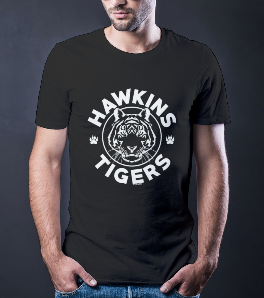 Hawkins Tigers Stranger Things Tiger Head Emblem T-Shirt