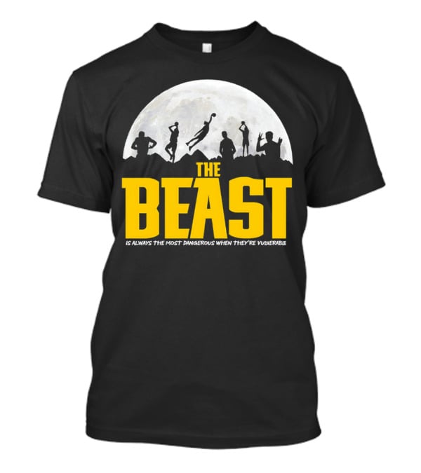The Beast Is Always The Most Dangerous When They're Vulnerable Silhouettes Moon Scene T-Shirt