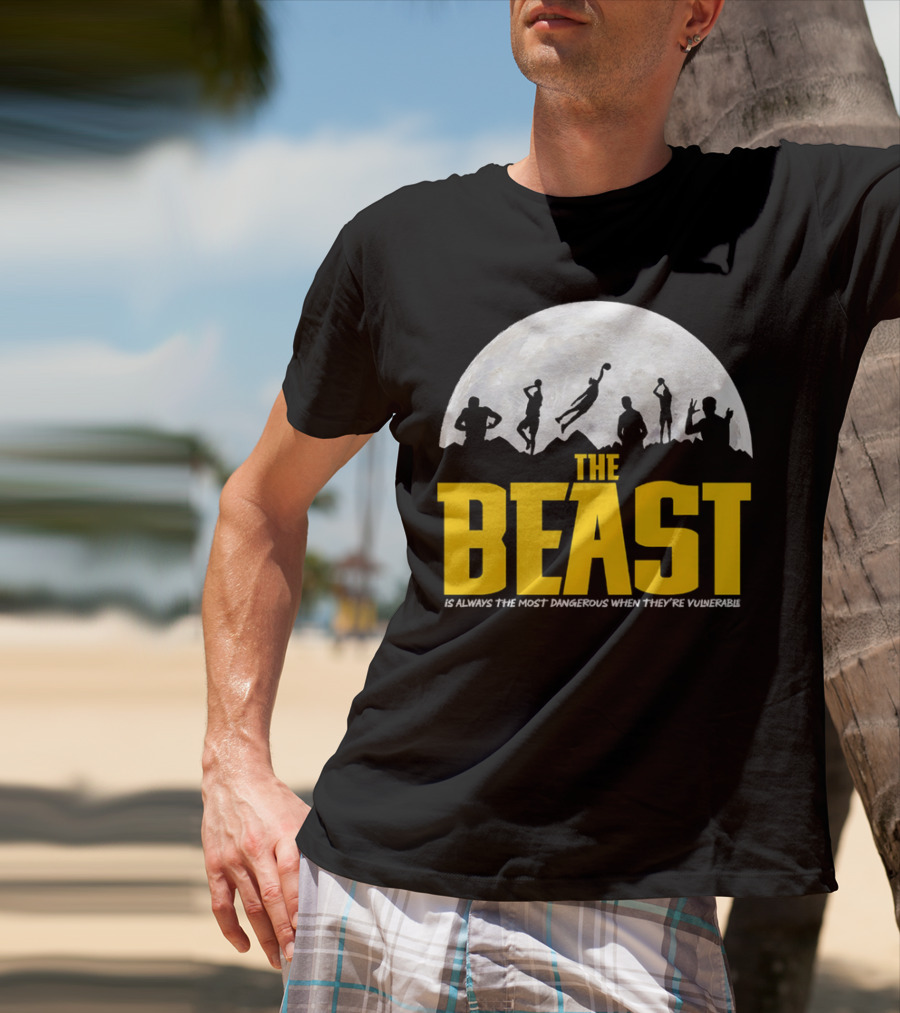 The Beast Is Always The Most Dangerous When They're Vulnerable Silhouettes Moon Scene T-Shirt