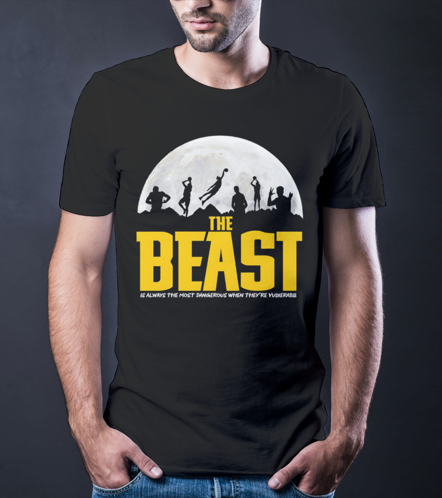 The Beast Is Always The Most Dangerous When They're Vulnerable Silhouettes Moon Scene T-Shirt