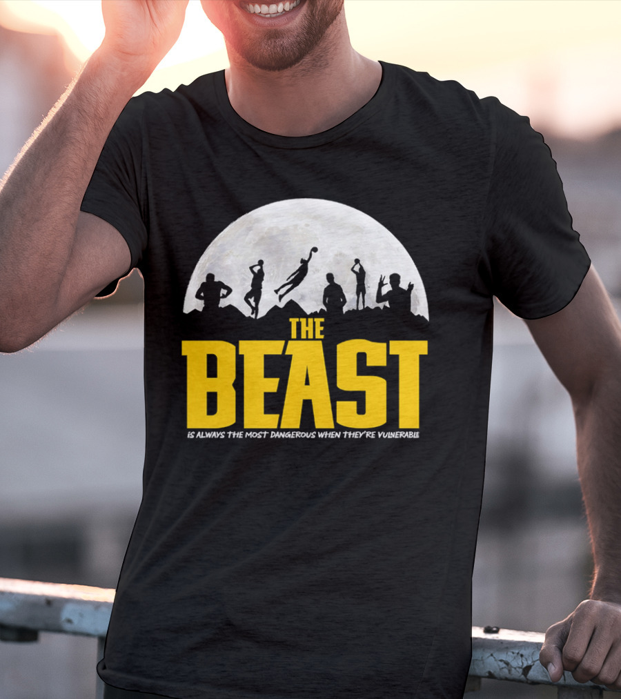 The Beast Is Always The Most Dangerous When They're Vulnerable Silhouettes Moon Scene T-Shirt