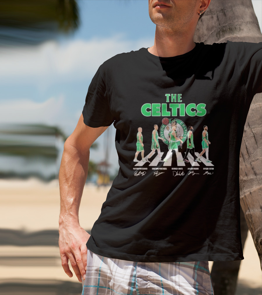 Boston Celtics Abbey Road Player Signatures T-Shirt
