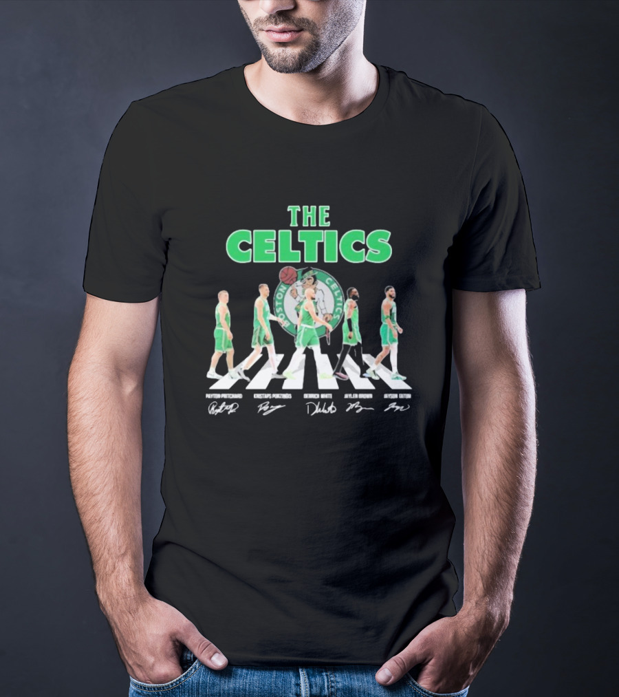 Boston Celtics Abbey Road Player Signatures T-Shirt