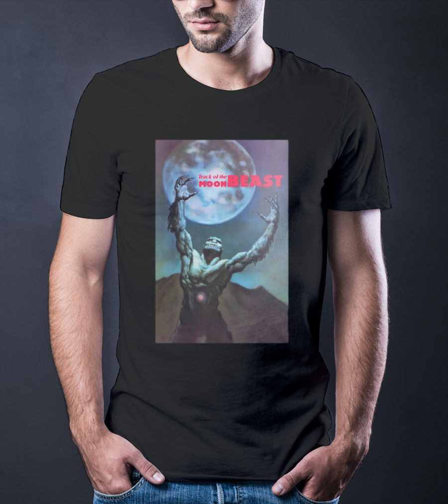 Track Of The Moon Beast Monster Howling At Full Moon T-Shirt