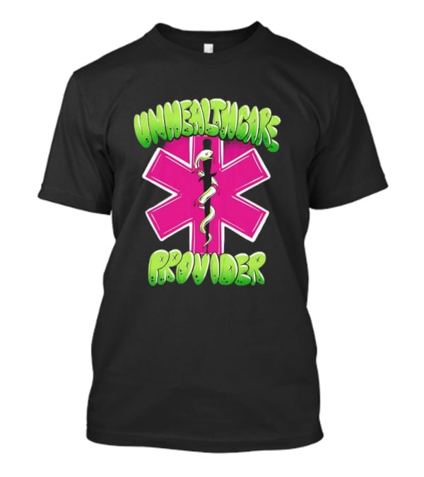 Unhealthcare Provider Graffiti Star Of Life Snake T-Shirt
