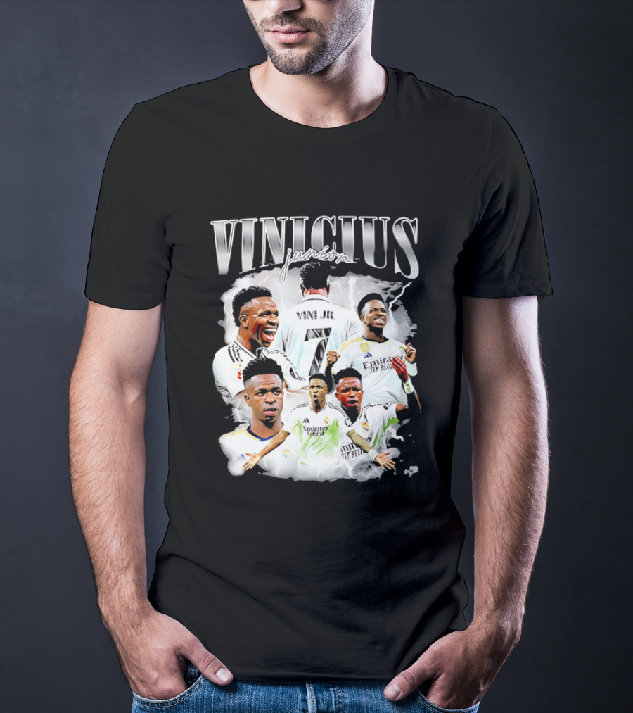 Vinicius Junior Real Madrid Footballer Montage T-Shirt