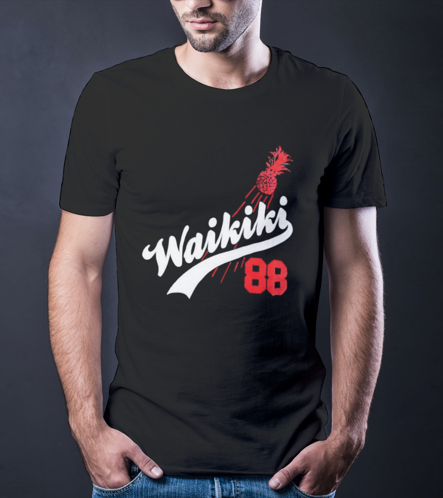 Waikiki 88 Los Angeles Dodgers Pineapple Baseball Graphic T-Shirt