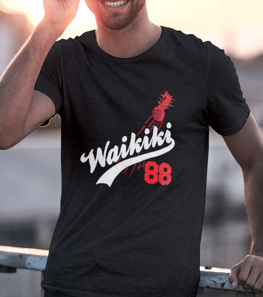 Waikiki 88 Los Angeles Dodgers Pineapple Baseball Graphic T-Shirt