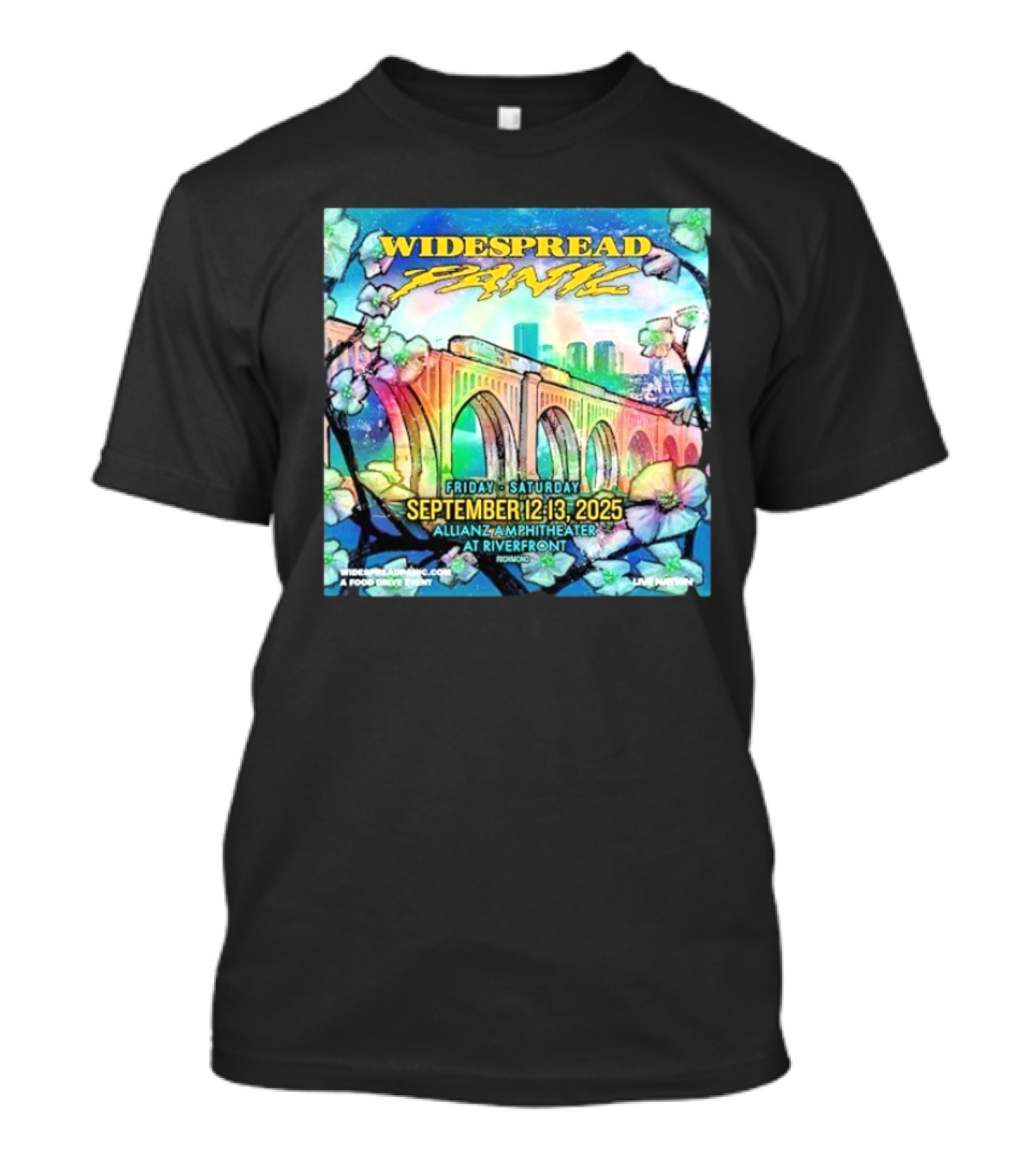 Widespread Panic Show At Allianz Amphitheater In Riverfront Richmond VA On September 12-13 2025 T-Shirt