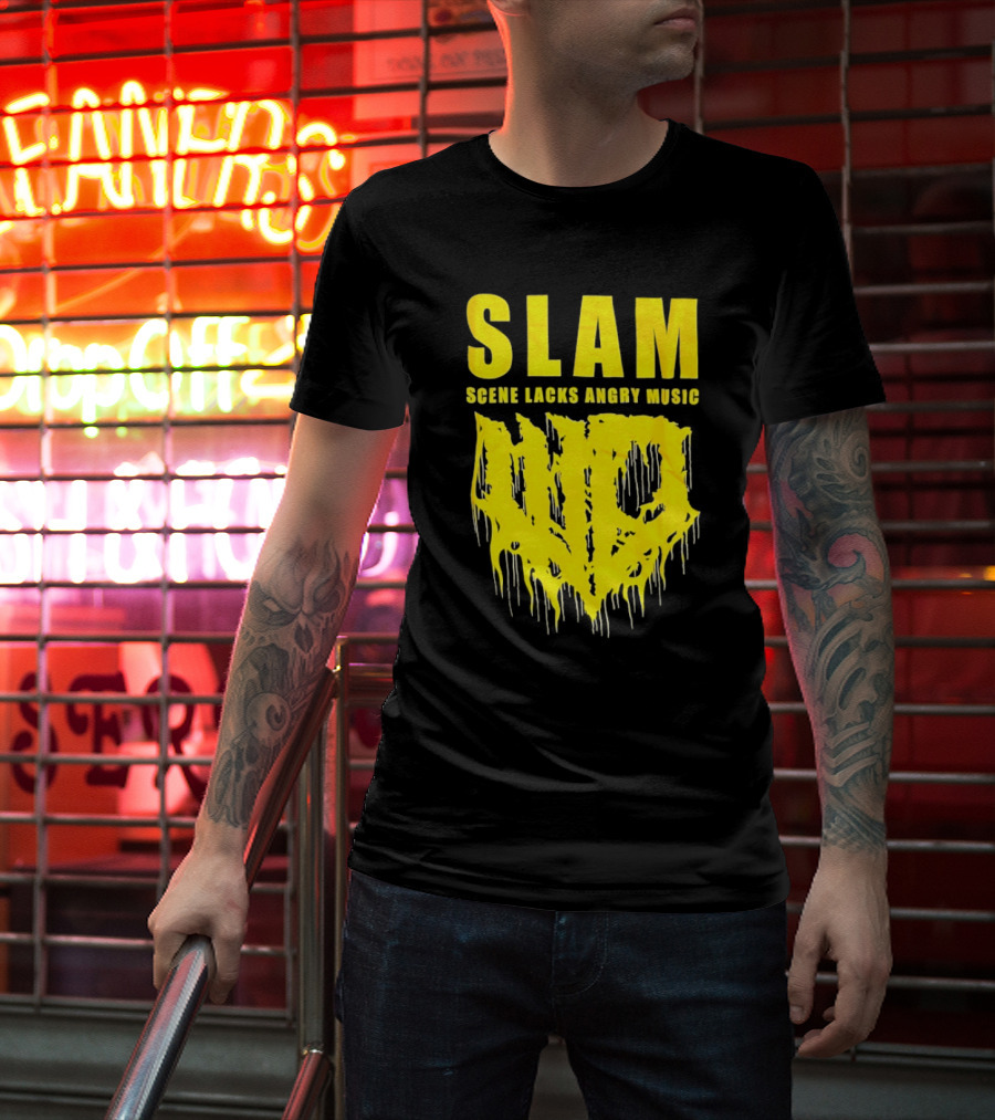 Slam Scene Lacks Angry Music Dripping Graphic T-Shirt