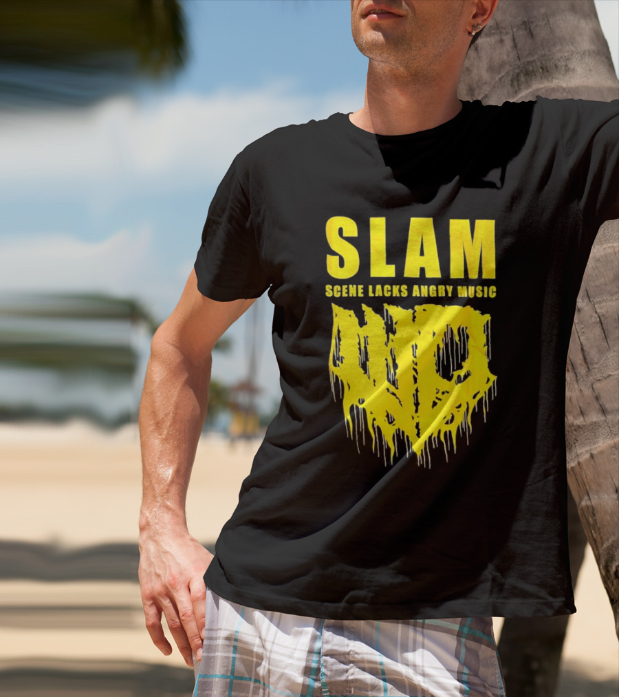 Slam Scene Lacks Angry Music Dripping Graphic T-Shirt