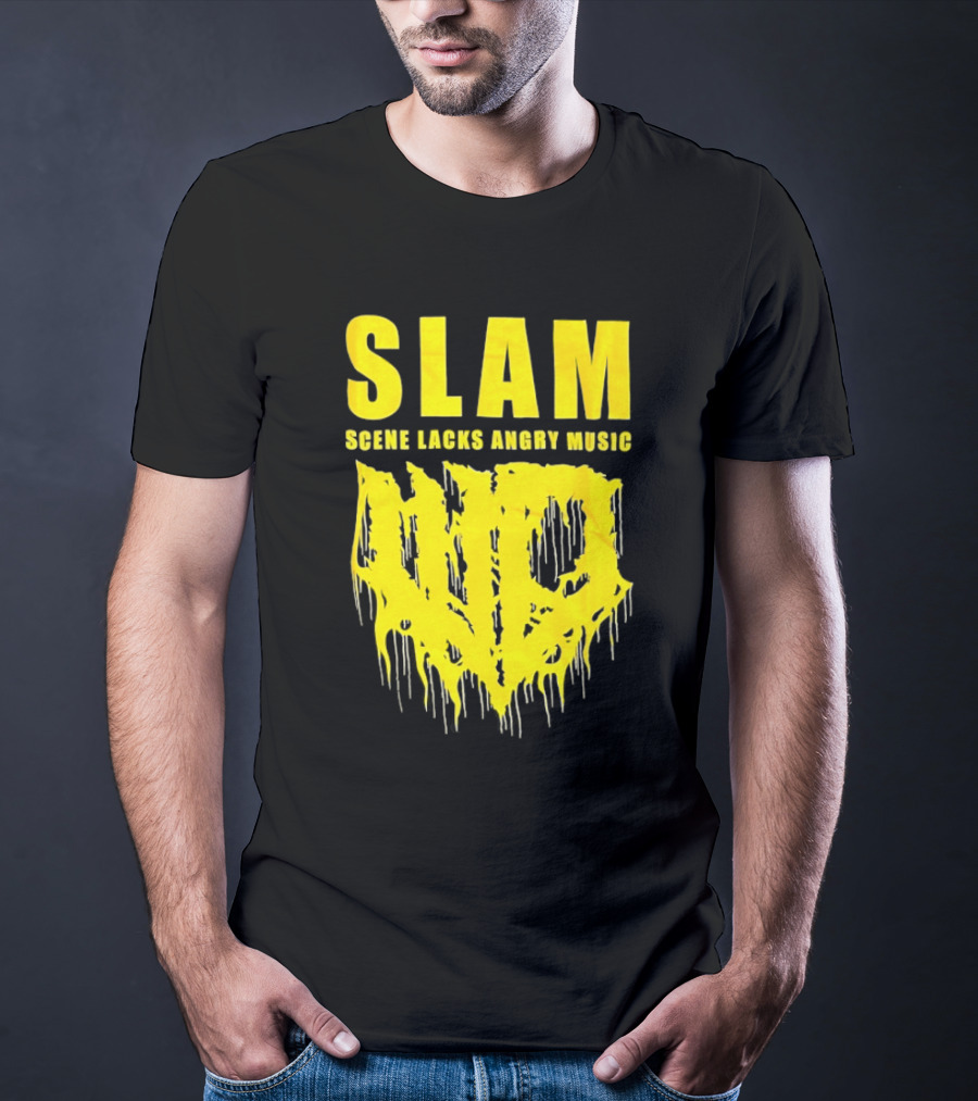 Slam Scene Lacks Angry Music Dripping Graphic T-Shirt