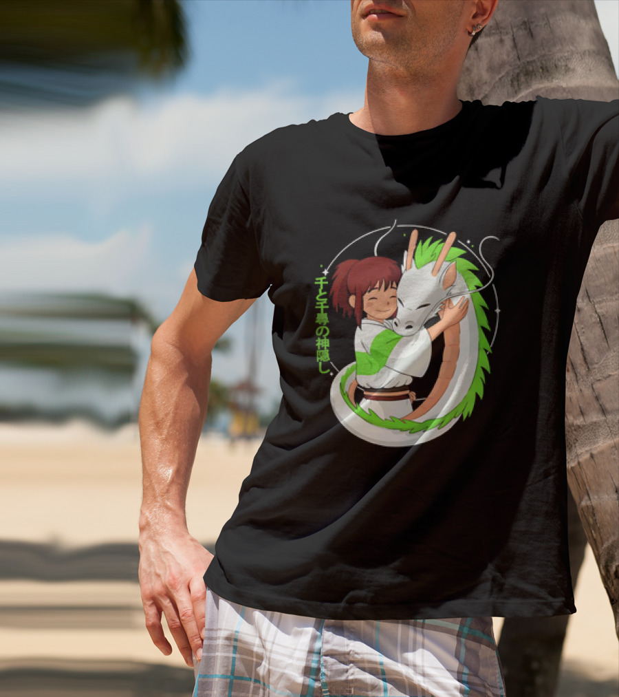 Spirited Away Haku And Chihiro Hug Embrace T-Shirt