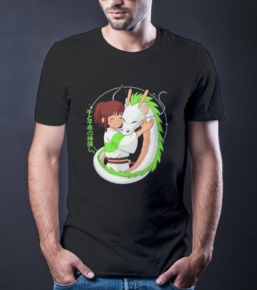 Spirited Away Haku And Chihiro Hug Embrace T-Shirt