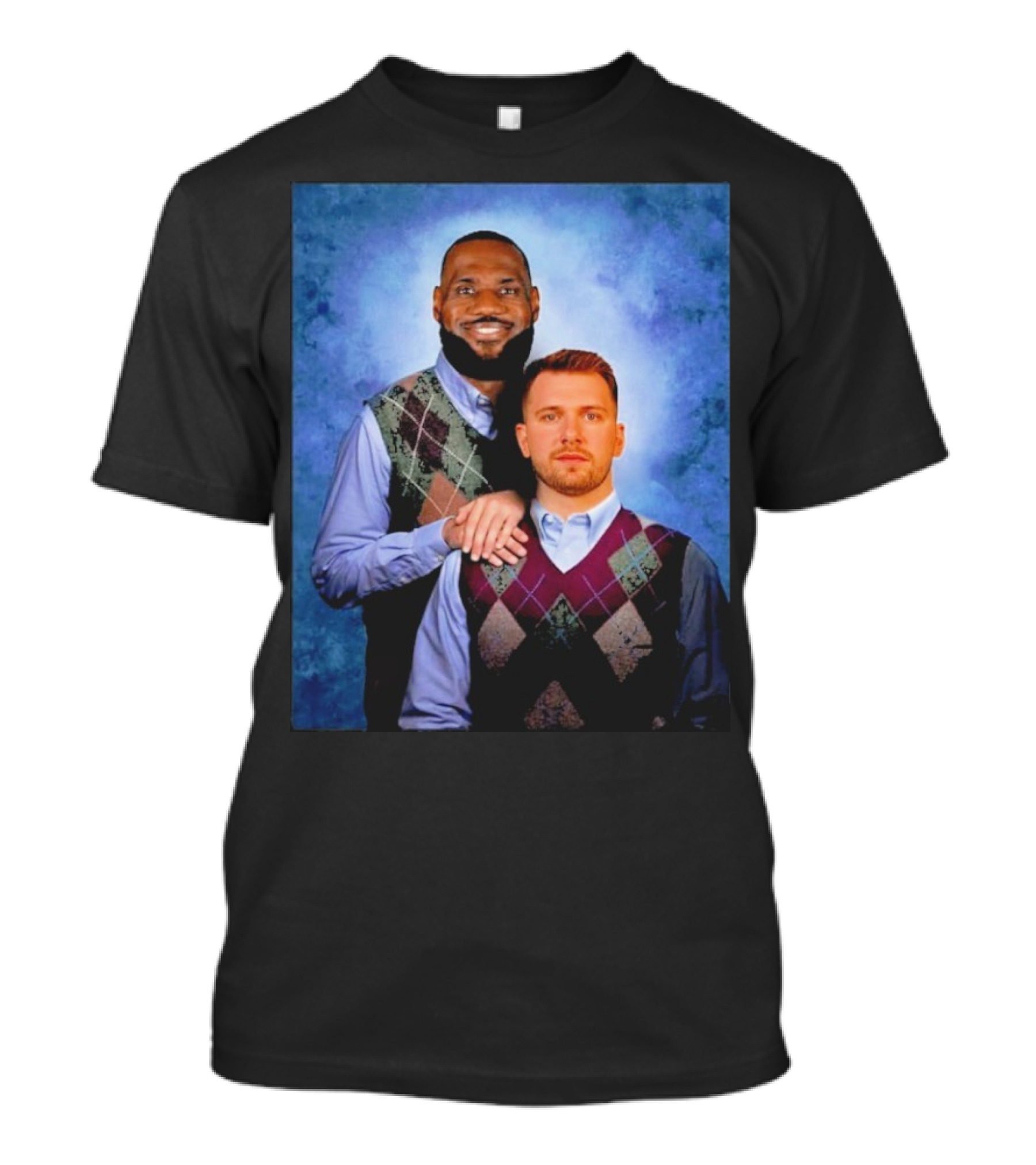 Step Brothers Luka Doncic Lebron James Argyle Sweater Duo T-Shirt