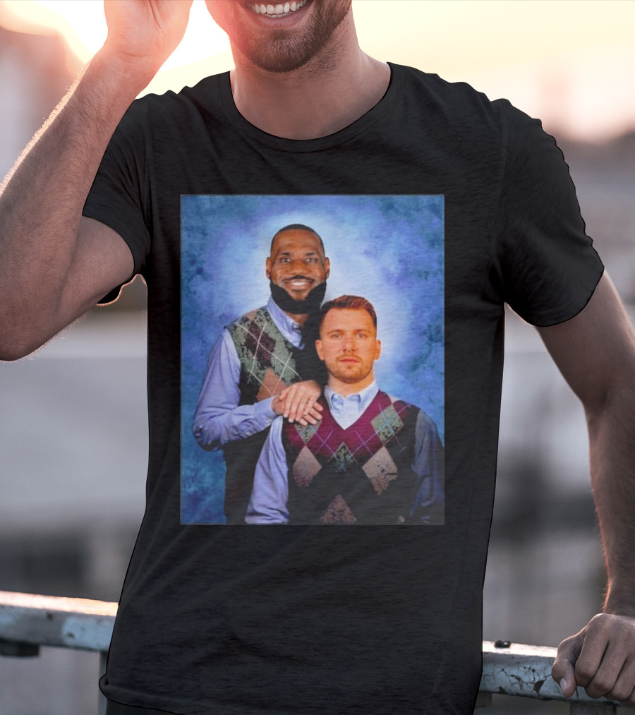 Step Brothers Luka Doncic Lebron James Argyle Sweater Duo T-Shirt