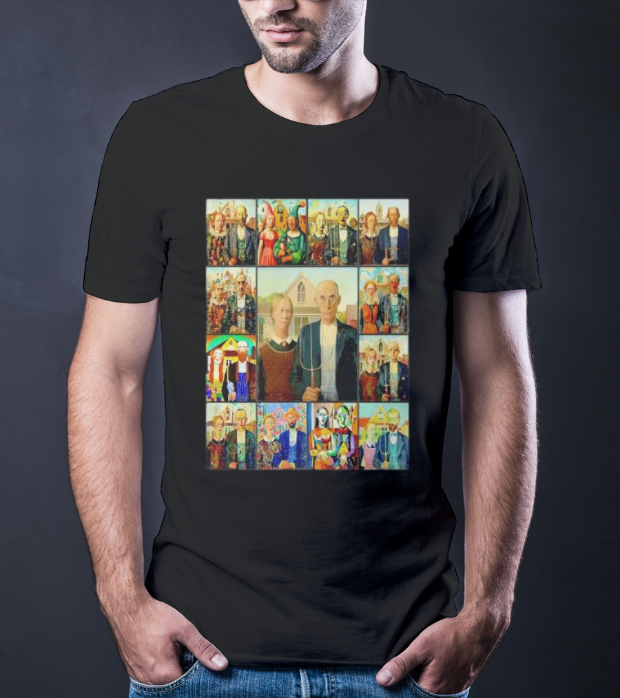 Styles Of American Gothic Painting Variations T-Shirt