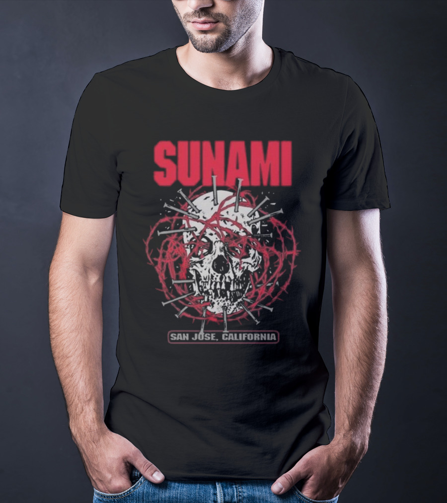 Sunami Skull San Jose California T-Shirt