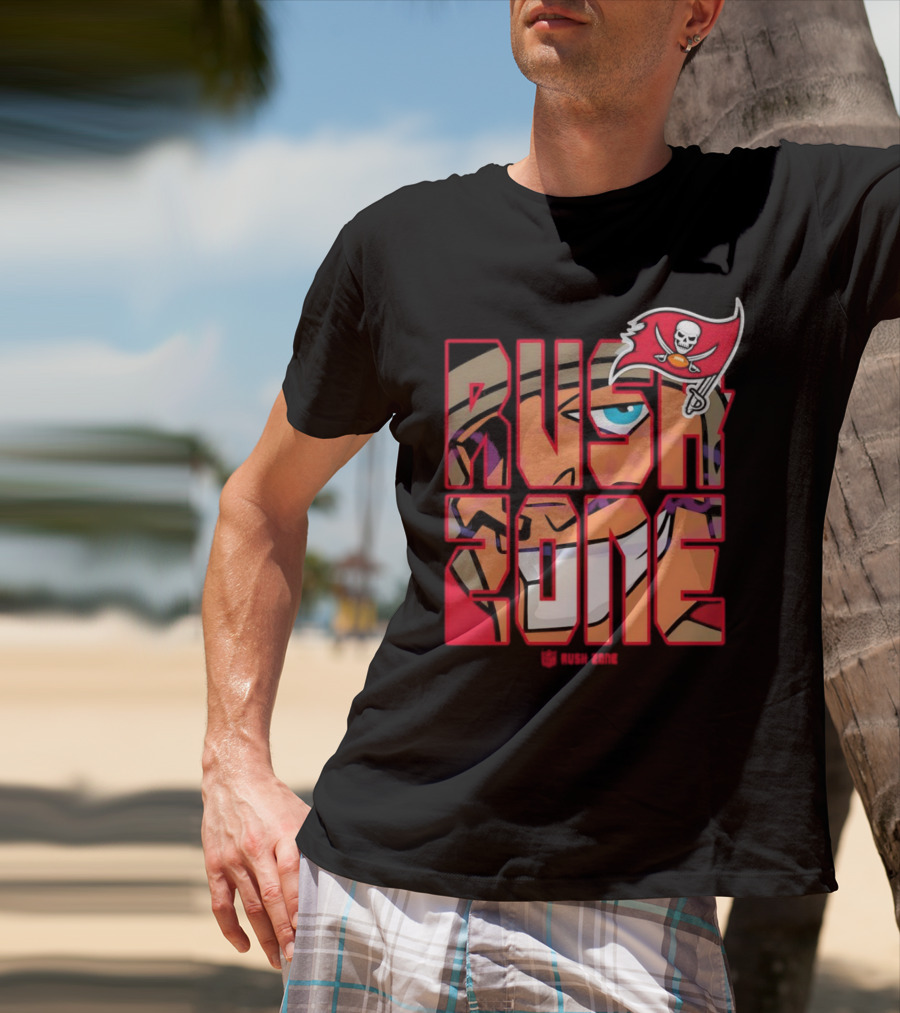 Tampa Bay Buccaneers Rush Zone Cartoon NFL T-Shirt