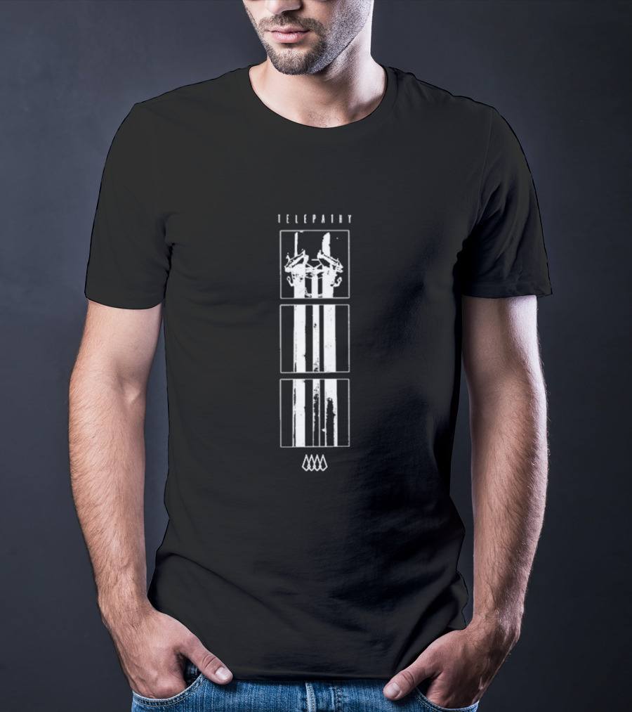 Telepathy Squares Elemental Pillars And Flames T-Shirt