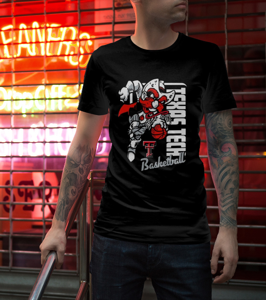 Texas Tech Red Raiders Basketball Mascot Dunk 2025 T-Shirt
