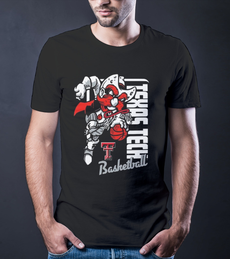 Texas Tech Red Raiders Basketball Mascot Dunk 2025 T-Shirt